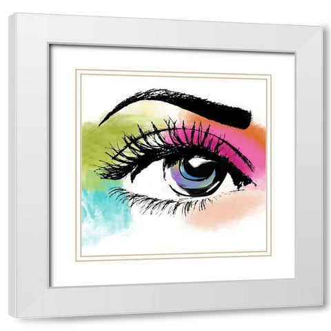Eyeful White Modern Wood Framed Art Print with Double Matting by Sasha