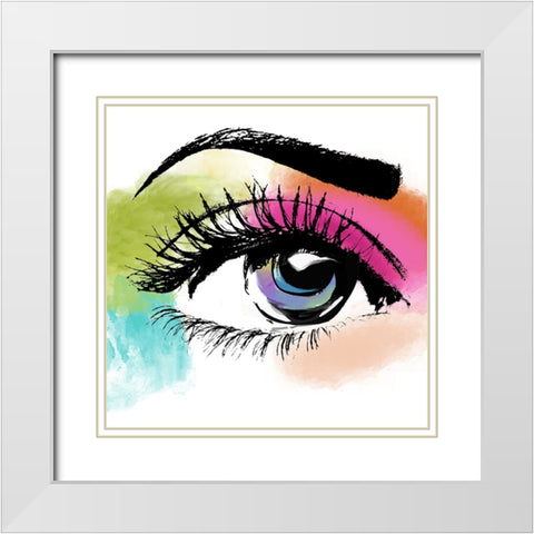 Eyeful White Modern Wood Framed Art Print with Double Matting by Sasha