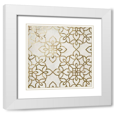 Salima I White Modern Wood Framed Art Print with Double Matting by Sasha