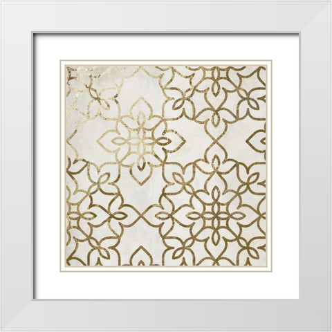 Salima I White Modern Wood Framed Art Print with Double Matting by Sasha