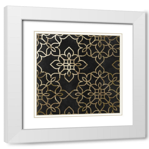 Salima II White Modern Wood Framed Art Print with Double Matting by Sasha