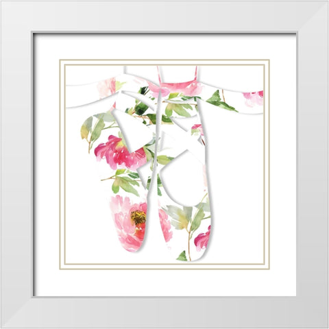 Dancing Girl II White Modern Wood Framed Art Print with Double Matting by Sasha