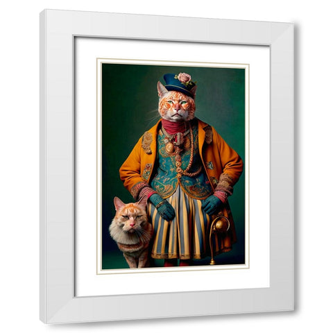 Coloratura I White Modern Wood Framed Art Print with Double Matting by Sasha