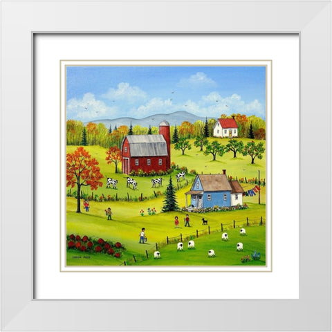 A Nice Autumn Day White Modern Wood Framed Art Print with Double Matting by Mark, Sharon
