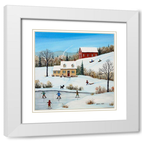 Bright Day White Modern Wood Framed Art Print with Double Matting by Mark, Sharon