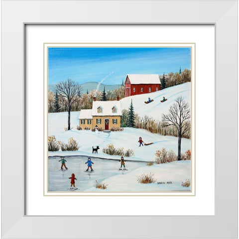 Bright Day White Modern Wood Framed Art Print with Double Matting by Mark, Sharon
