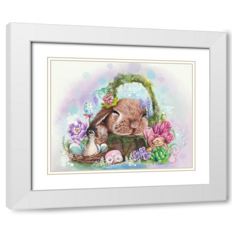 Dreaming of Spring White Modern Wood Framed Art Print with Double Matting by Sheena Pike Art