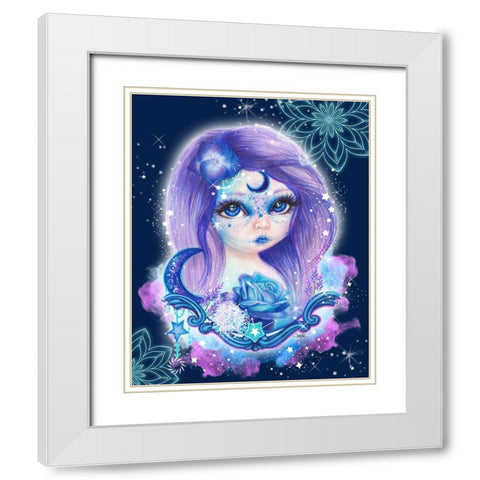 Sugar Sweeties - Galaxy - With Background White Modern Wood Framed Art Print with Double Matting by Sheena Pike Art
