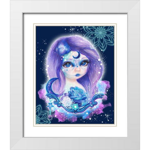 Sugar Sweeties - Galaxy - With Background White Modern Wood Framed Art Print with Double Matting by Sheena Pike Art