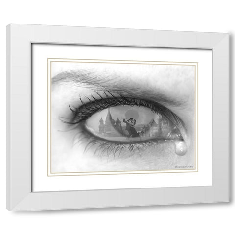 Tearful Encounter White Modern Wood Framed Art Print with Double Matting by Barbey, Thomas