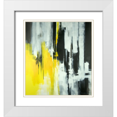 Life White Modern Wood Framed Art Print with Double Matting by Leung, Thomas