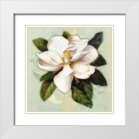 Nouveau Botanica White Modern Wood Framed Art Print with Double Matting by Lavoie, Tina