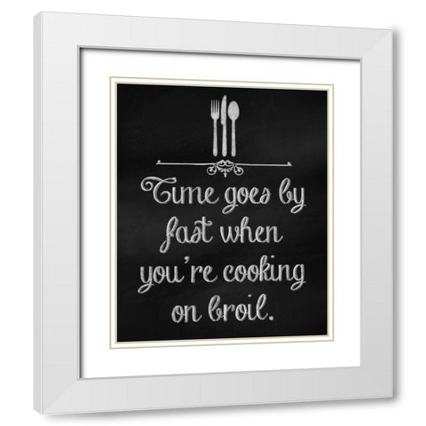 Broil White Modern Wood Framed Art Print with Double Matting by Lavoie, Tina