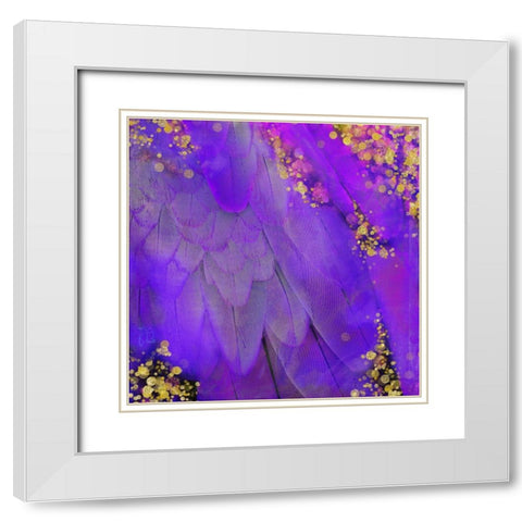 Mid-Summer Magik Purple White Modern Wood Framed Art Print with Double Matting by Lavoie, Tina
