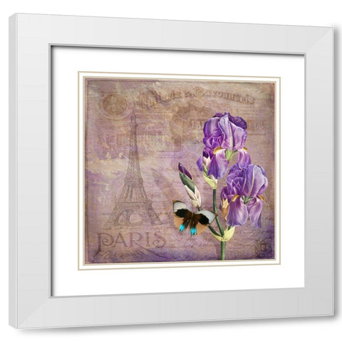 Ville de Paris II White Modern Wood Framed Art Print with Double Matting by Lavoie, Tina