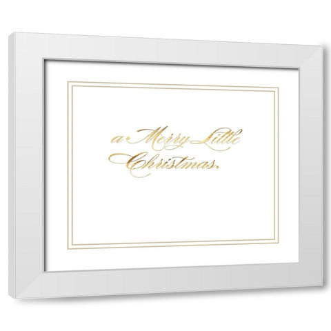 Park Avenue a Merry Little Christmas inside card copy White Modern Wood Framed Art Print with Double Matting by Lavoie, Tina