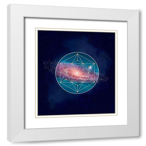 Galaxy One White Modern Wood Framed Art Print with Double Matting by Lavoie, Tina