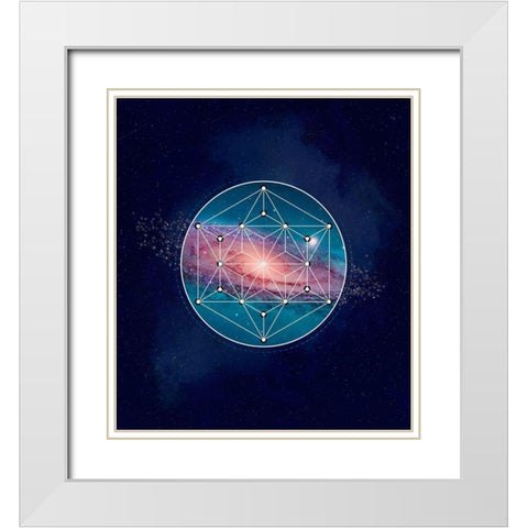 Galaxy One White Modern Wood Framed Art Print with Double Matting by Lavoie, Tina