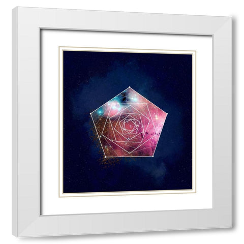 Nebula One White Modern Wood Framed Art Print with Double Matting by Lavoie, Tina