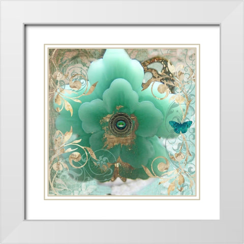Gilded Sakura White Modern Wood Framed Art Print with Double Matting by Lavoie, Tina