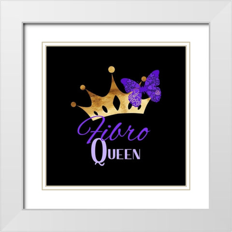 Fibro Queen White Modern Wood Framed Art Print with Double Matting by Lavoie, Tina