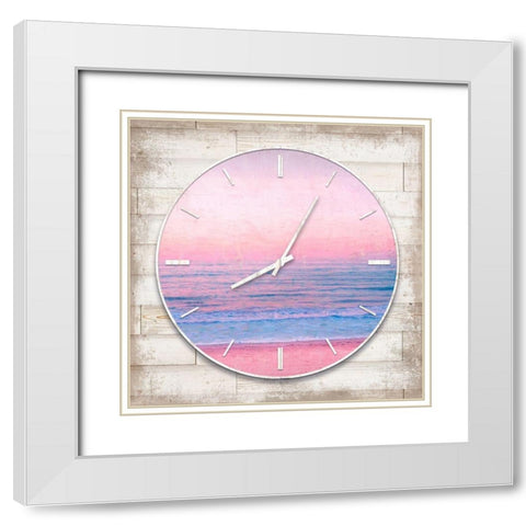 Beach Time I White Modern Wood Framed Art Print with Double Matting by Lavoie, Tina