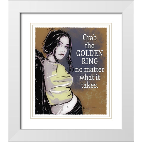 Grab White Modern Wood Framed Art Print with Double Matting by TMBorenstein