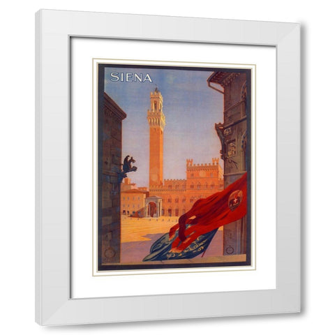 Siena White Modern Wood Framed Art Print with Double Matting by Vintage Apple Collection