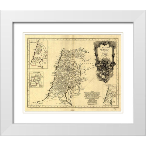 Holy Land II White Modern Wood Framed Art Print with Double Matting by Vintage Apple Collection