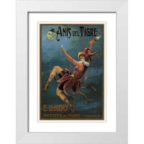 Anis Tirgre White Modern Wood Framed Art Print with Double Matting by Vintage Apple Collection