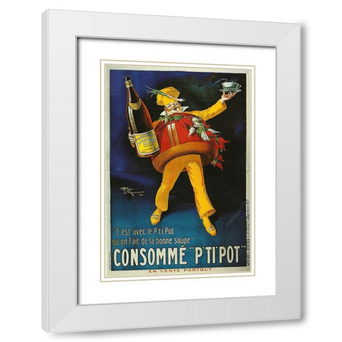 Consumme White Modern Wood Framed Art Print with Double Matting by Vintage Apple Collection