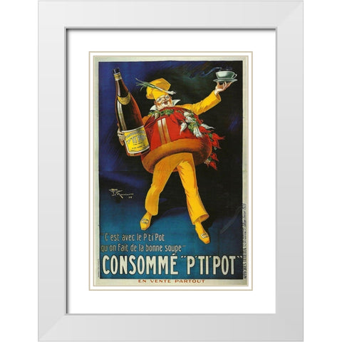 Consumme White Modern Wood Framed Art Print with Double Matting by Vintage Apple Collection