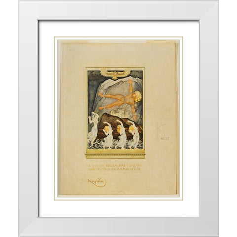 Frantisek Kupka - Prometheus White Modern Wood Framed Art Print with Double Matting by Vintage Apple Collection