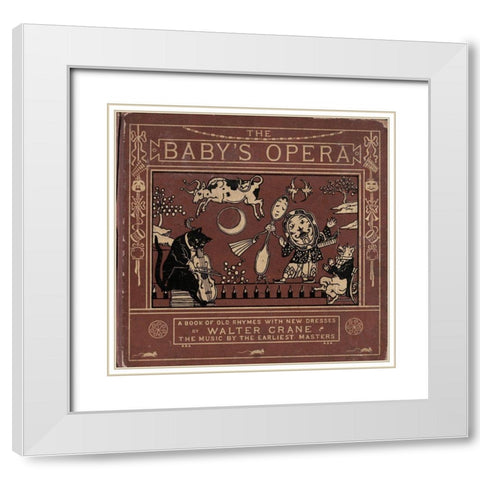 Babys Opera White Modern Wood Framed Art Print with Double Matting by Vintage Apple Collection