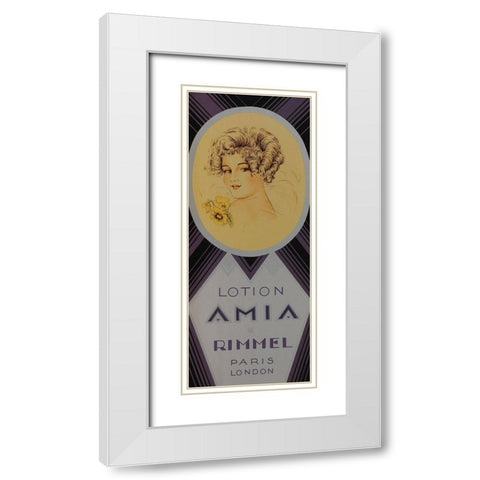 Amia Paris White Modern Wood Framed Art Print with Double Matting by Vintage Apple Collection