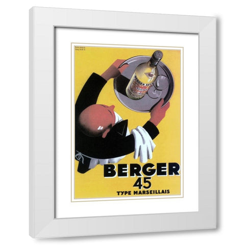 Berger 45 5000 White Modern Wood Framed Art Print with Double Matting by Vintage Apple Collection