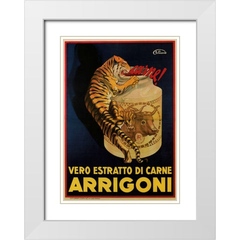 Arrigoni White Modern Wood Framed Art Print with Double Matting by Vintage Apple Collection