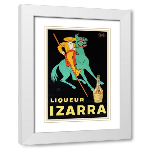 Izarra II White Modern Wood Framed Art Print with Double Matting by Vintage Apple Collection
