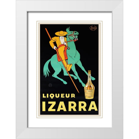 Izarra II White Modern Wood Framed Art Print with Double Matting by Vintage Apple Collection