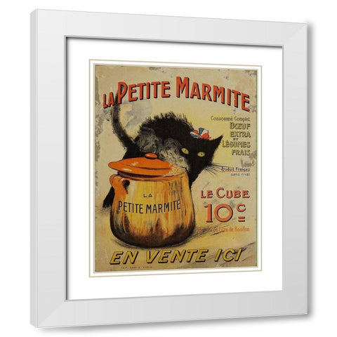 Marmite White Modern Wood Framed Art Print with Double Matting by Vintage Apple Collection