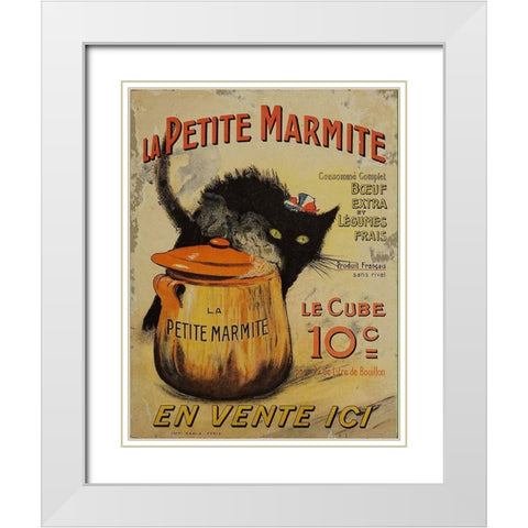 Marmite White Modern Wood Framed Art Print with Double Matting by Vintage Apple Collection