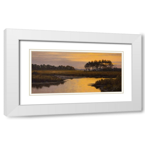 Golden Hour White Modern Wood Framed Art Print with Double Matting by Goebel, Wilhelm