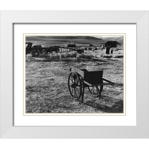 Bodi Wheelbarrow 2 White Modern Wood Framed Art Print with Double Matting by Koetsier, Albert