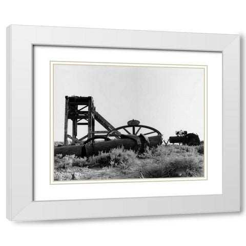 Bodi Mining 1 White Modern Wood Framed Art Print with Double Matting by Koetsier, Albert