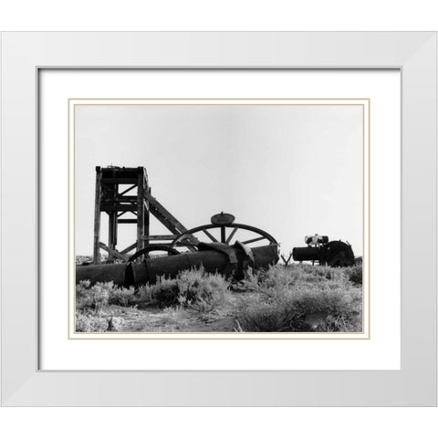 Bodi Mining 1 White Modern Wood Framed Art Print with Double Matting by Koetsier, Albert