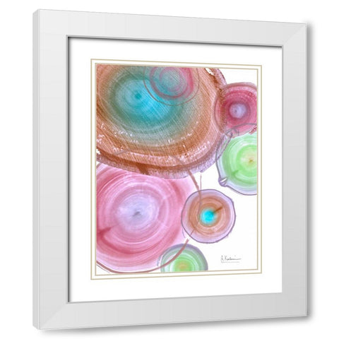 Millennial Tree Ring II White Modern Wood Framed Art Print with Double Matting by Koetsier, Albert