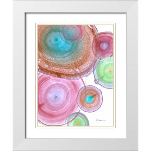 Millennial Tree Ring II White Modern Wood Framed Art Print with Double Matting by Koetsier, Albert