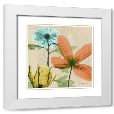 New Avalon V White Modern Wood Framed Art Print with Double Matting by Koetsier, Albert