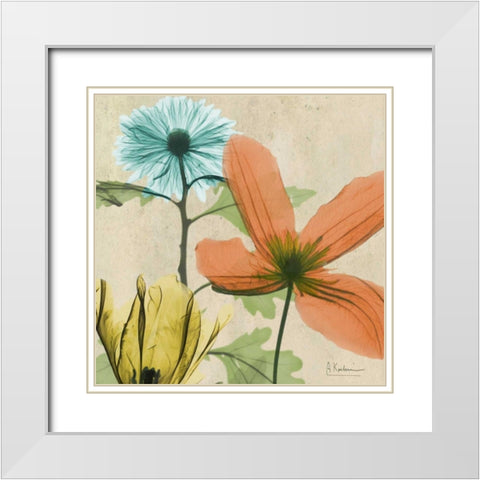 New Avalon V White Modern Wood Framed Art Print with Double Matting by Koetsier, Albert