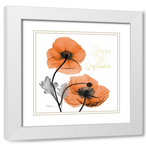 Impossible Iceland Poppy White Modern Wood Framed Art Print with Double Matting by Koetsier, Albert